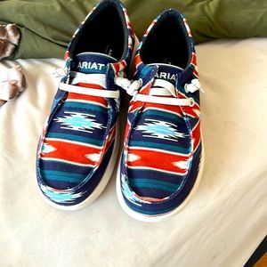 Navajo print ariat shoes